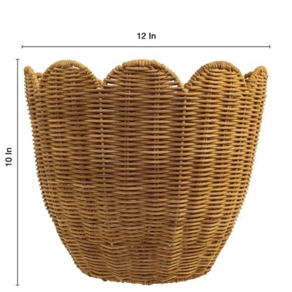 My Texas House Scalloped Decorative Basket - Walmart
